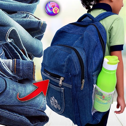 1M views · 5.1K reactions | Simple way to sew a backpack out of old jeans #Jeans #schoolbag #bag #sewing #diy #upcycling | Artefact | Facebook