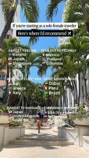 Solo female, travel, destination, recommendations | safe travels ✈️🤍￼