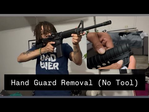 How To Remove M4 / M16 Hand Guard With No Tools!! + Adding Grip To Carbine