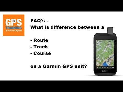 What is the difference between a route, track and course on a Garmin GPS unit