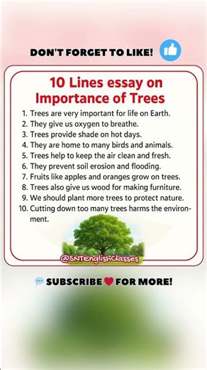 10 Lines Essay on Importance of Trees | Importance of Trees Essay 10 Lines