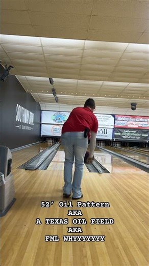 Who makes a 52 foot oil pattern #dreamtrackai #bowling #party #pba #storm #fun #dj #sports #dance