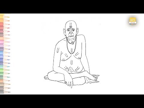 Shree Swami Samarth drawing easy | How to draw Shree Swami Samarth step by step | drawing tutorials