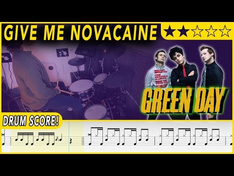 Give Me Novacaine - Green Day | DRUM SCORE Sheet Music | #416 DRUMSCRIBE