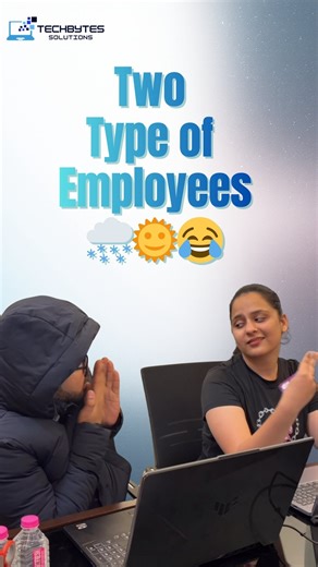 Techbytes Solutions | Digital Marketing agency in Lucknow | 😂 Two Types of Employees in Every Office — TechBytes Solutions Edition! From the “It’s freezing, I need a jacket!” employee to the “AC aur... | Instagram