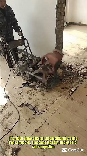 Unconventional Demolition Using a Frog Compactor to Strip Tiles