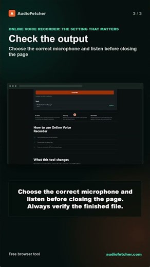 Online Voice Recorder: The Setting That Matters #shorts