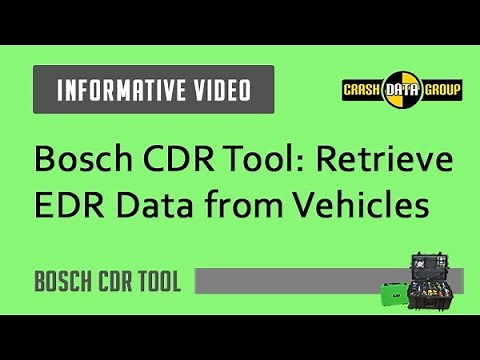 Bosch CDR Pro Tool Kit - Retrieve EDR Data from Crashed Vehicles