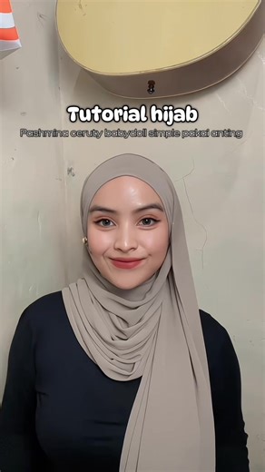 Tutorial Hijab Pashmina Ceruty Babydoll dengan Anting