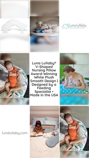 Cradle your little one in the ultimate comfort! 🌙✨ Introducing the Luna Lullaby® V-Shaped Nursing Pillow, expertly designed by a feeding specialist. This award-winning, plush beauty supports multiple feeding positions, making those cherished moments easier and more comforting for both you and your baby. 🍼👶 Made in the USA, it’s parent-approved, durable, and effortlessly washable, perfect for busy new parents and loving grandparents alike. Treat yourself and your baby to the soothing support t