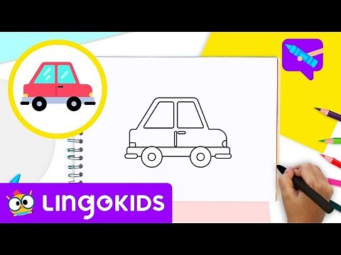 How to draw a CAR 🚗🎨 Drawing for kids | CRAFTS by Lingokids