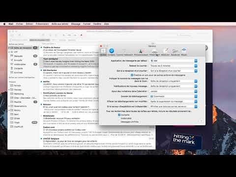 Mail Mac OS X : Modifier la disposition d'affichage des panneaux de lecture.