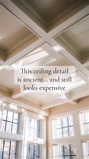 Harbor & Home Designs on Instagram: "Let’s talk about coffered ceilings—one of the most timeless architectural details in interior design. Coffers show up in ancient Greek and Roman architecture, and one of the most iconic examples is the Pantheon in Rome, where the coffered dome creates depth and helps reduce the perceived weight overhead. During the Renaissance, this look returned in palaces and grand European interiors as a symbol of craftsmanship and status. Today, coffered ceilings still do