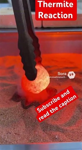 Thermite Reaction: Melting Metal with Chemistry #chemistry #science #chemicalreaction #scienceisfun