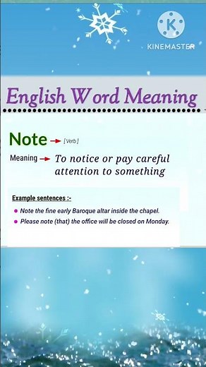 What is the meaning of the word note #dictionary