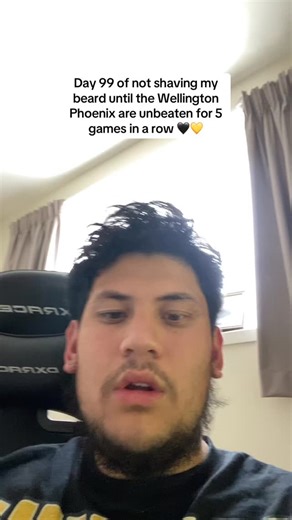 Ayce4rl on Instagram: "Day 99 of not shaving my beard until the Wellington Phoenix are unbeaten for 5 games in a row 🖤💛 #ayce4rl #football #nz #soccer #wellingtonphoenix #explore #beard #beardgrowth"