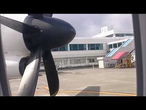 プロペラ機のエンジン始動