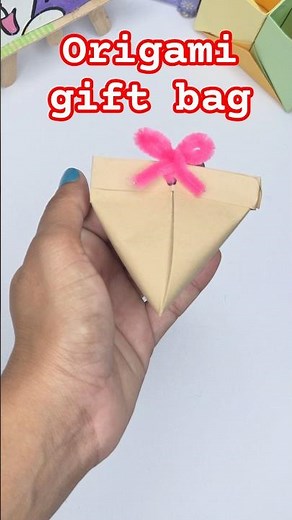 Easy DIY Mini Gift Bag From Paper 🎁 Origami Paper Gift Box Tutorial | Paper Craft