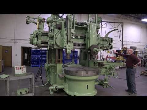 52" King Vertical Turret Lathe w Internal Grinding Spindle, Turret Head & Side Head
