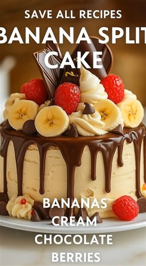 Instructions 1️⃣ Make the Banana Cake Preheat your oven to 350°F...