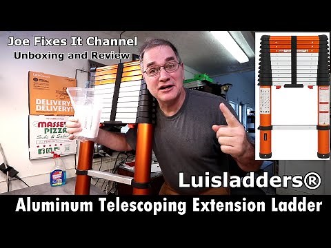 Luisladders® Aluminum Telescoping Extension Ladder Review | Unboxing | Joe Fixes It 🔭🔭🔭
