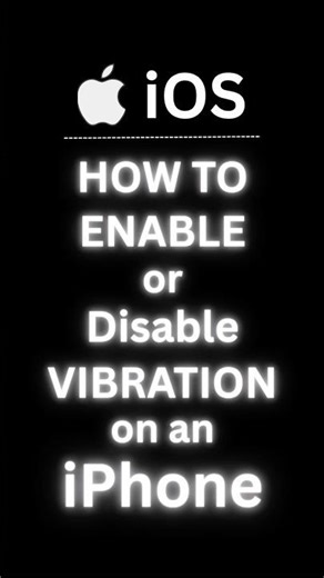 How to Turn On or Off Vibration on an iPhone | Easy iOS Tutorial