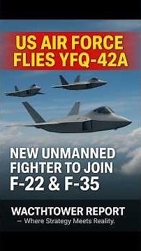 US Air Force Flies YFQ-42A | New Unmanned Fighter to Join F-22 & F-35
