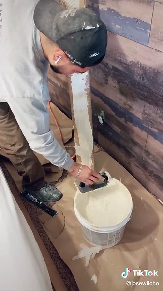 DIY Accent Wall with Vinyl Planks