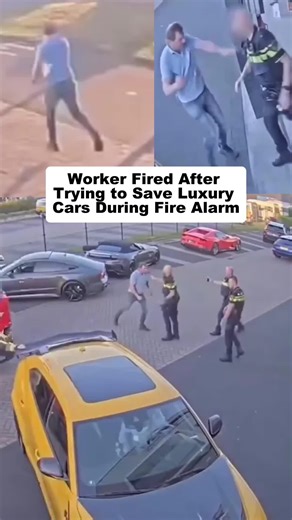 Worker Fired After Trying to Save Luxury Cars During Fire Alarm #news #foryou #dismissal #usa #car