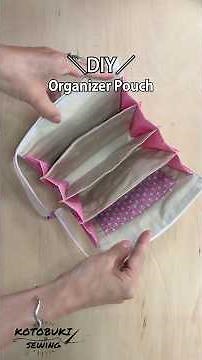 ガバッと開く！じゃばらポーチの作り方✨DIY Wide-Opening Organizer Pouch