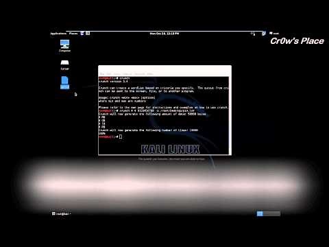 Wordlist Generation with Crunch - Kali Linux (HD)