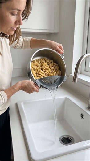 this is the best pasta strainer 🔥 #kitchengadgets #shorts