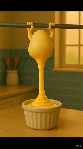 Custard pudding / Flan Drop 🍮 | Satisfying Food Animation ✨ #Shorts #funny #fooddrop #animation