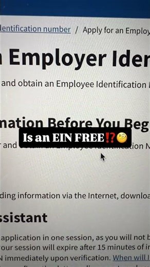 Is a EIN or tax ID number free? Where do you get an EIN? www.irs.gov for free EIN. #businessCredit