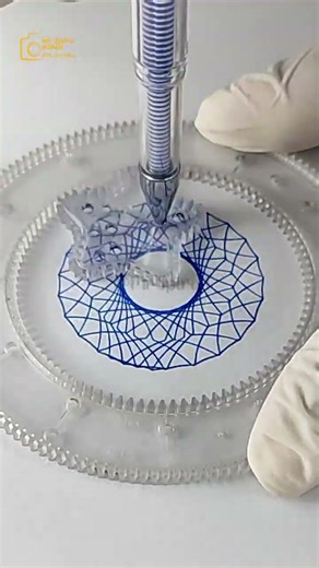 This Blue Pattern Calms Your Mind 💙 #spirograph #geometricart #art #asmr #relaxing #mandalaart