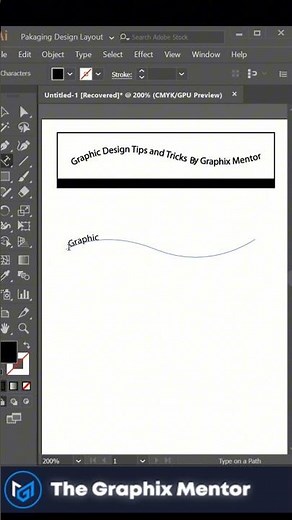 How Write curved text | Type on Path tool Illustrator #graphictips