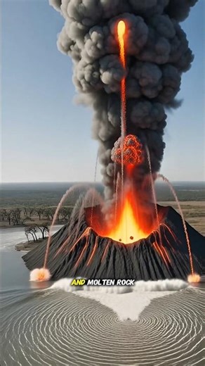 How Much Ice To Cool A Volcano 🤔 #trend