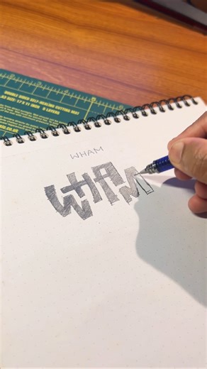 Custom Hand Lettering Logo design process | WHAM #logo #handlettering #logodesign #logotutorial
