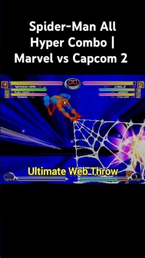 Spider-Man All Hyper Combo | Marvel vs Capcom 2 #defxgames #gaming #marvelvscapcom2 #nostalgia #ps2