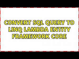 Convert SQL query to linq lambda Entity Framework Core