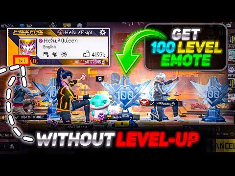 HOW TO GET 100 LEVEL EMOTE AT LEVEL 1 💥🤯 | Without Playing Any Game 😱🔥