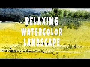Easy Watercolor Landscape Painting Tutorial | Relaxing Nature Scenery for Beginners