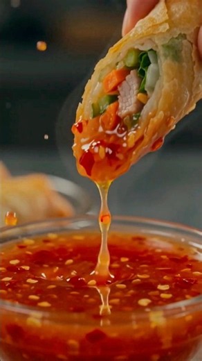 Fresh Spring Rolls Recipe in 10 Seconds 🤤 #shorts