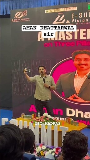 Aman Dhattarwal sir at IIT Madras, Apna college founder. #iitmadras #iitjee #apnacollge