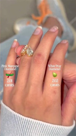Warm colored diamonds, especially pink and yellow are stealing the show!✨#trends #engagementring
