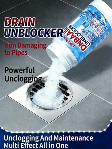 jakehoe Drain Pipe Unblocking Powder, Pipe Cleaning Agent, For Kitchen, Toilet Drain, Hair Grease, Cleaning Dissolvent, Grease Dissolvent, Unblocks Clogged Drains, Deodorizes, Suitable For Bathroom Floor Drain, Toilet | SHEIN