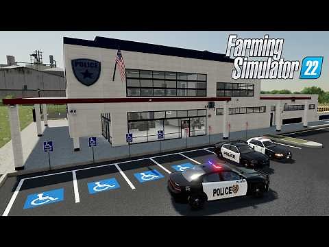 FS22 - OPENING the GIANT POLICE STATION 👮 with JAIL❗ - Farming Simulator 2022 Placeable Building Mod