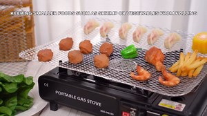 Luxshiny BBQ Grill Mesh Mat: 10Pcs Disposable Aluminum Grill Topper Broiler Net Pans Non-Stick Cooking Grid Grates Pad Baking Tools for Outdoor Camping Barbeque Picnics Backpacking Backyards