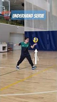 Volleyball underhand serve tutorial. #volleyball #volleyballserve #volleyballserving