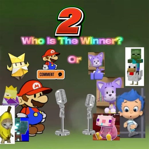 Which Team Will Win? Team Guppies Or Paper Mario ?! 🤔 . ‪@WeeAnimation‬ ‪@fuzzyWorld3160‬